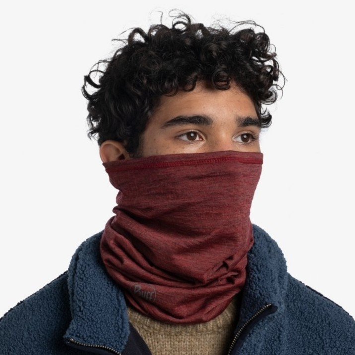 Headwear multifuncțional Buff Merino Lightweight Neckwear Mars Red