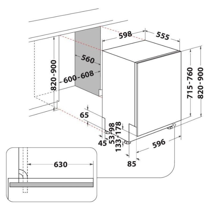 Maşină de spălat vase încorporabilă Whirlpool W8IHP42L