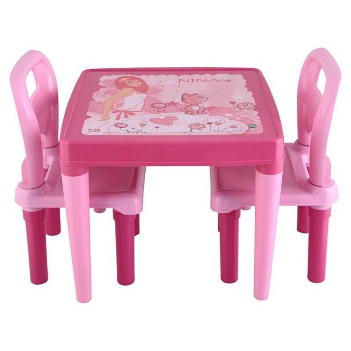 Детский столик со стульями Pilsan Nina Pink (03-414)