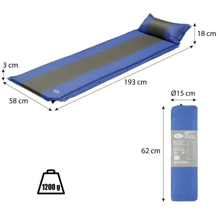 Туристический коврик Nils NC4349 Blue/Gray