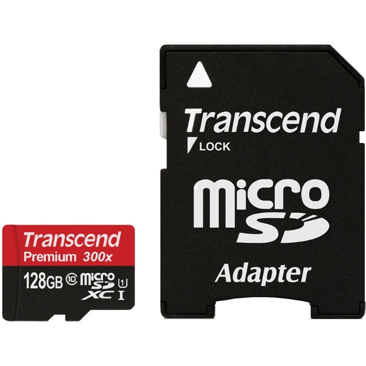 Карта памяти Transcend microSDXC 128Gb Class 10 UHS-I (TS128GUSDU1)