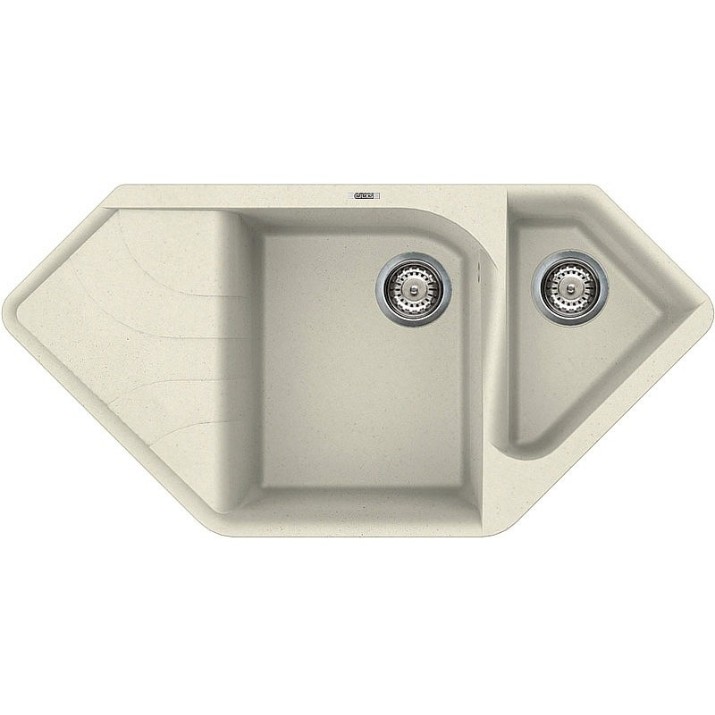 Chiuvetă de bucătărie Elleci Ego Corner 62 Bianco Antico (LGECOR62)