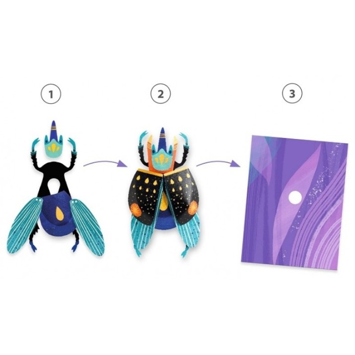 Set de decorare Djeco Paper Bugs DJ09449