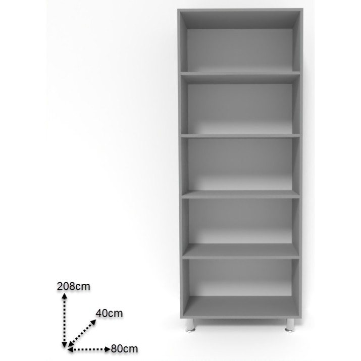 Шкаф Smartex N4 80x40x208cm Графит/Дуб Светлый