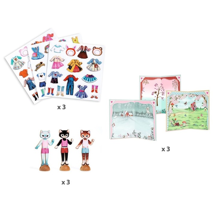Haine si accesorii pentru păpuși Djeco Little dressing DJ09859