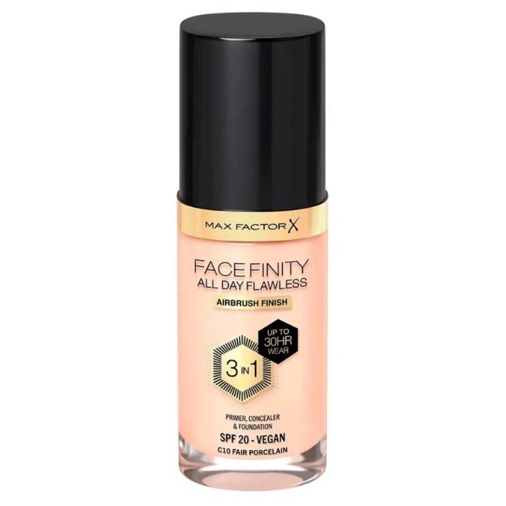 Тональный крем для лица Max Factor Face Finity All Day Flawless 3in1 C10 Fair Porcelain