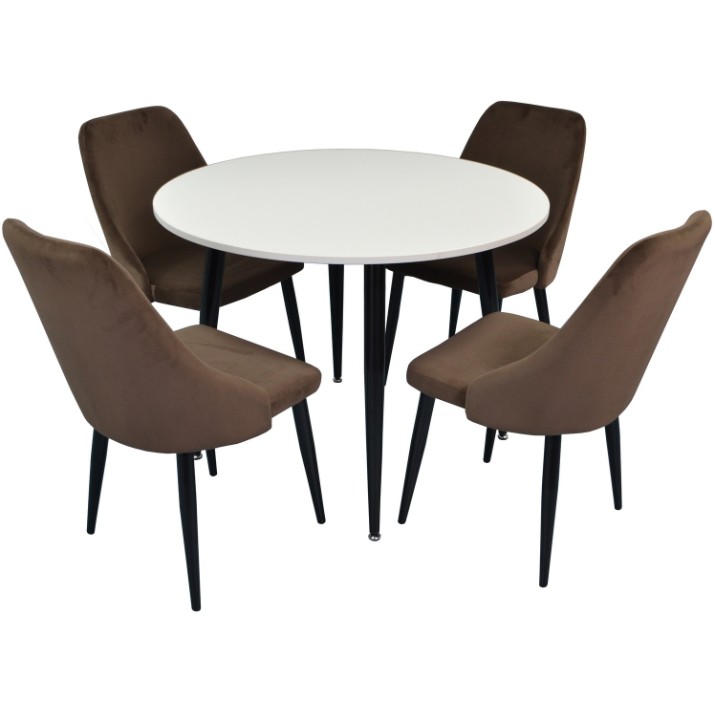 Set mobilă pentru bucătărie Evelin DT 402-3 + 4  LC-640B Brown 12 100cm Velur