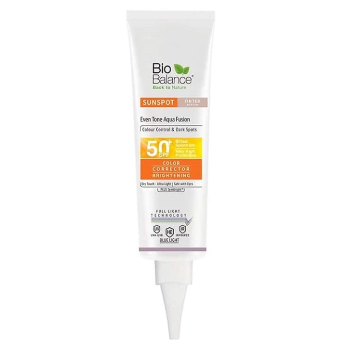 Cremă de protecție solară Bio Balance Sunspot Even Tone Aqua Fusion SPF 50+ Tinted 40ml