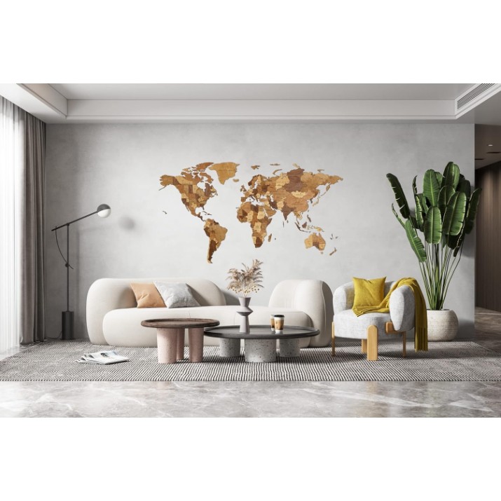 Panou decorativ Ewa Toys World Map S Choco World