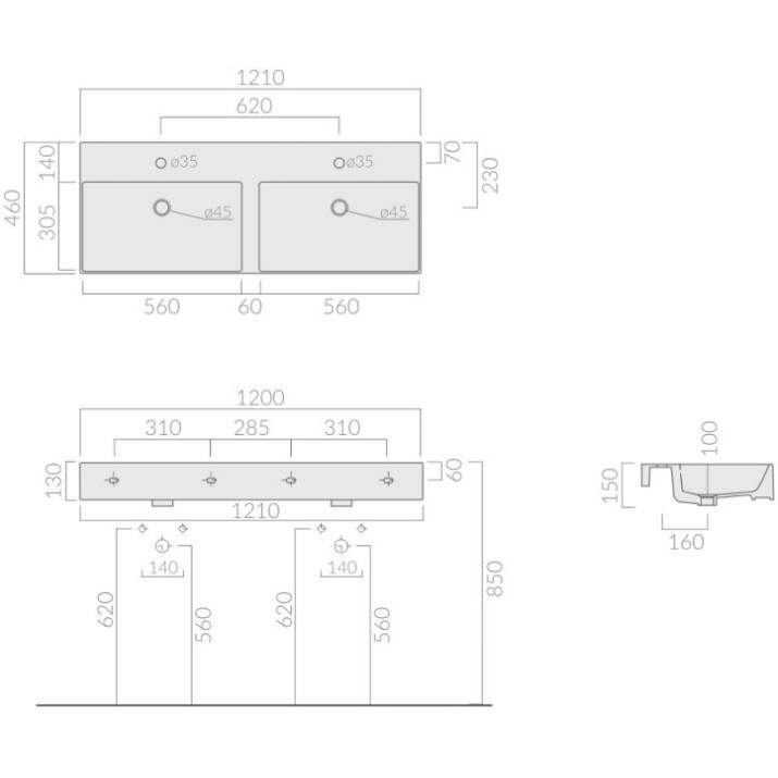 Lavoar Galassia MEG11 Pro 2F 1210x450 (112992)