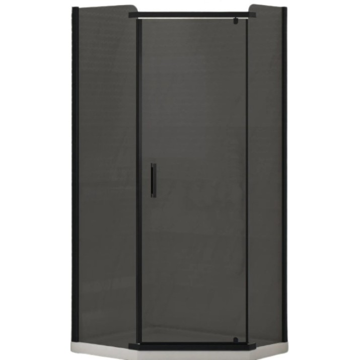 Cabină de duș New Trendy New Komfort K-0807 Black Pentagonal 90x90x195 Hinged (18099)