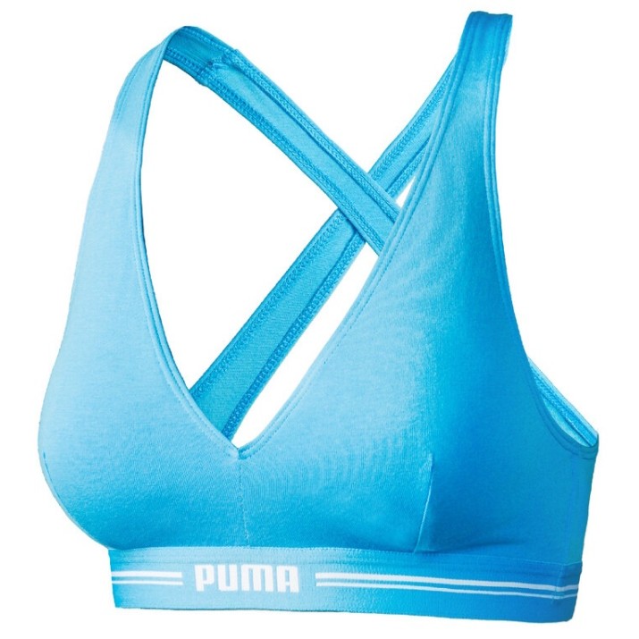 Bustieră Puma Women Cross-Back Padded Top 1P Placid Blue M