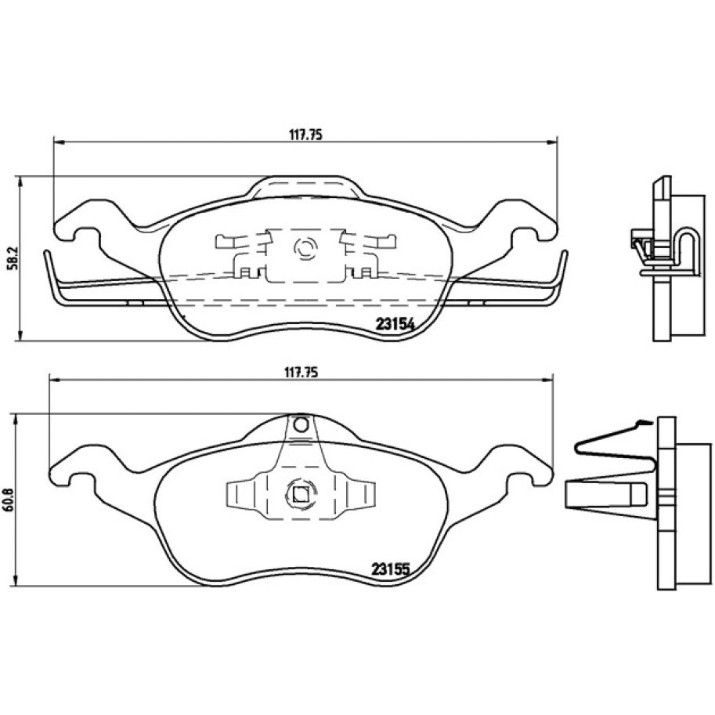 Комплект тормозных колодок Brembo P 24 046
