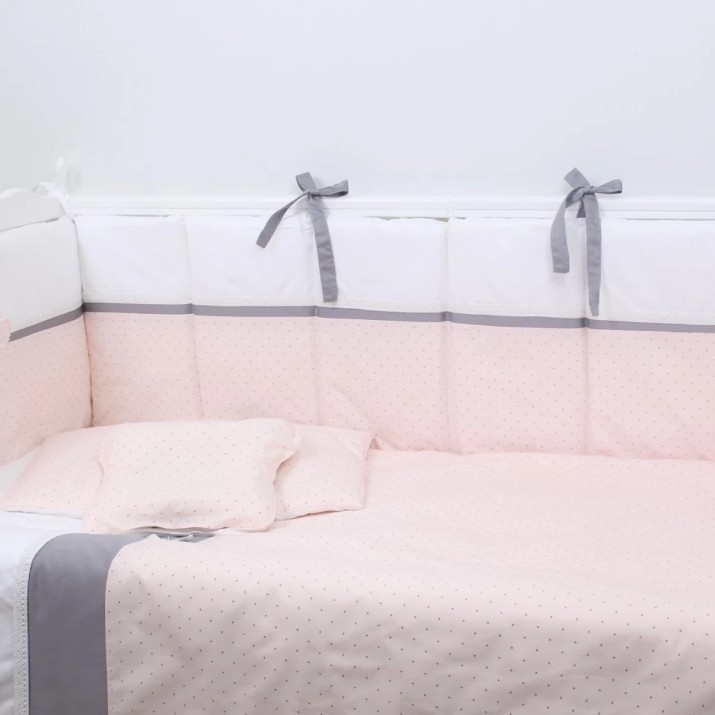 Lenjerie de pat pentru copii Perna Mea Renaissance Buline Pink