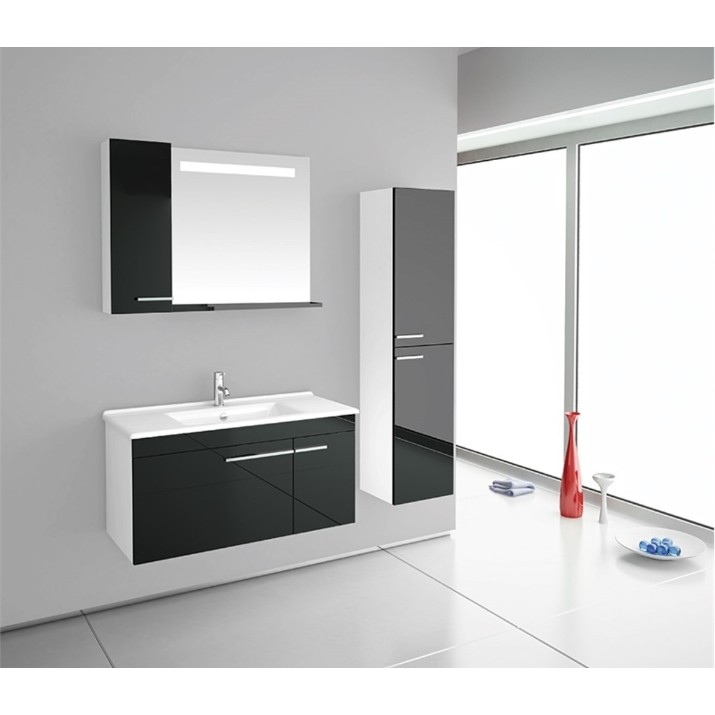 Шкаф для ванной Petek Nice 35 white/black (08250)