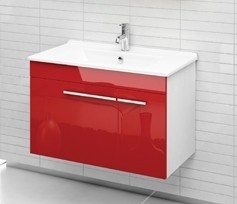 Dulap pentru lavoar Petek Nice 75 white/red (08833)