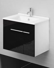Шкаф под умывальник Petek Nice 75 white/black (08252)