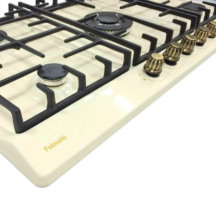 Plită incorporabilă cu gaz Fabiano FHGR 2795 VGHT Ivory
