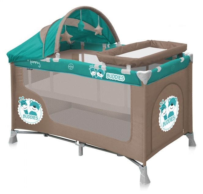 Манеж Lorelli Nanny 2 Plus Beige&Blue Buddies