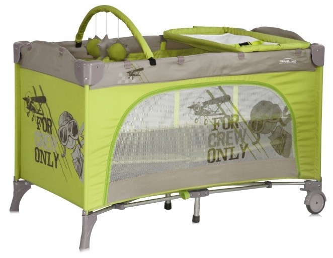 Pătuț pliabil Lorelli Travel Kid 2 Caramel&Green Pilot
