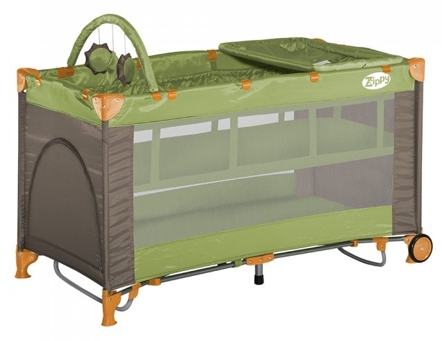Манеж Lorelli Zippy 2 Plus Rocker Green&Beige