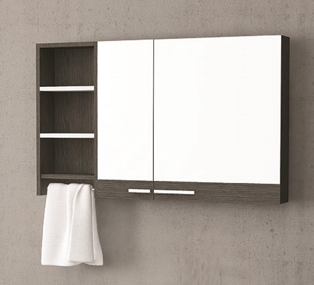 Шкаф с зеркалом Petek Rose 110 white/oak (08240)