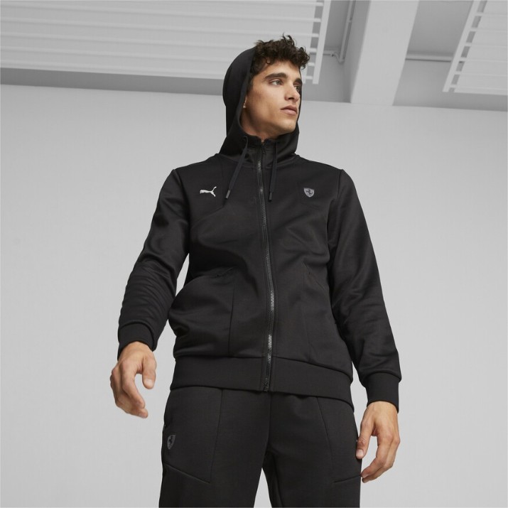 Hanorac pentru bărbați Puma Ferrari Style Hdd Sweat Jacket Puma Black S