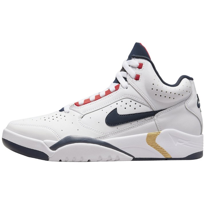 Bocanci pentru bărbați Nike Air Flight Lite Mid White/Navy/Red/Gold, s.41