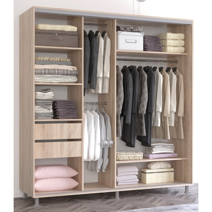 Шкаф-купе Mobildor-Lux Aron 200x210 Oak Sonoma/White (aron1516) K