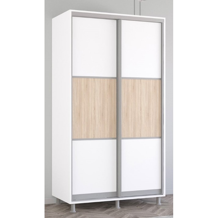 Dulap cu uşi glisante Mobildor-Lux Aron 120x210 White/Oak Sonoma (aron1719) K