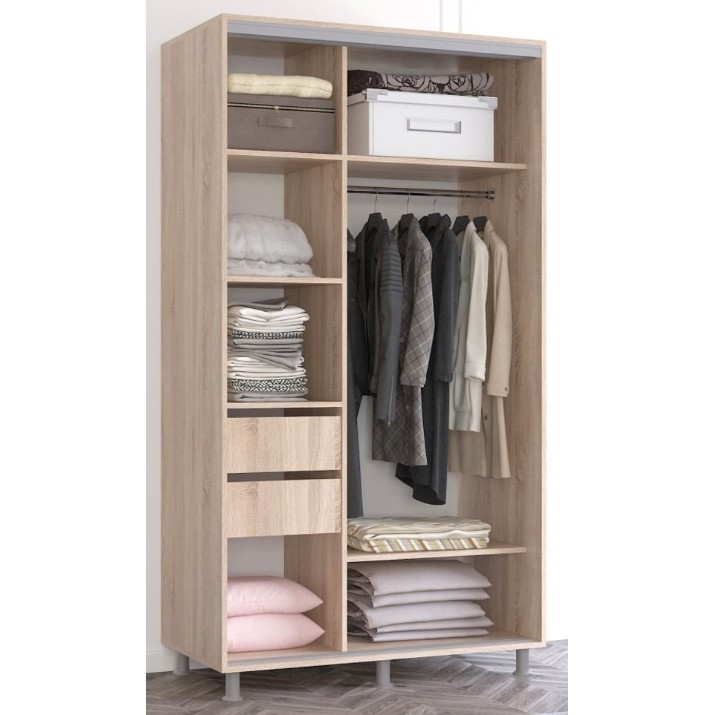 Dulap cu uşi glisante Mobildor-Lux Aron 110x220 Oak Sonoma (aron394) K1