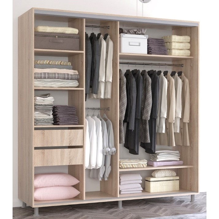 Dulap cu uşi glisante Mobildor-Lux Aron 210x220 Oak Sonoma (aron813) K1