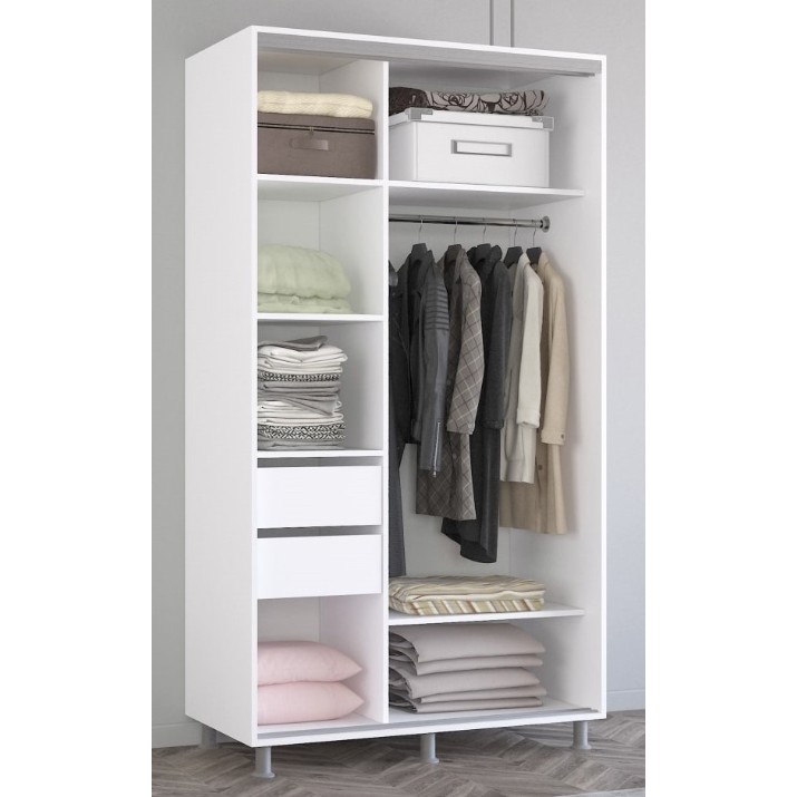 Dulap cu uşi glisante Mobildor-Lux Aron 110x240 White (aron391) K1