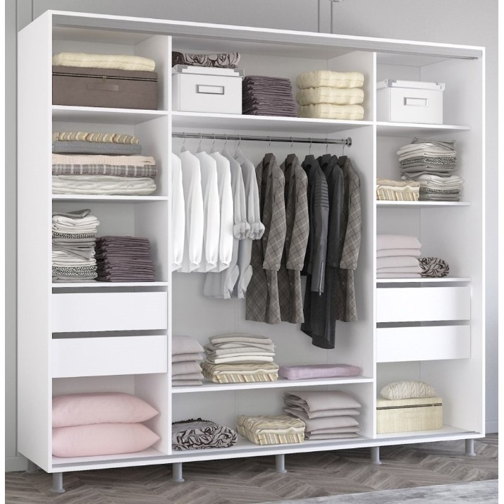 Dulap cu uşi glisante Mobildor-Lux Aron 240x210 White (aron2217) K1