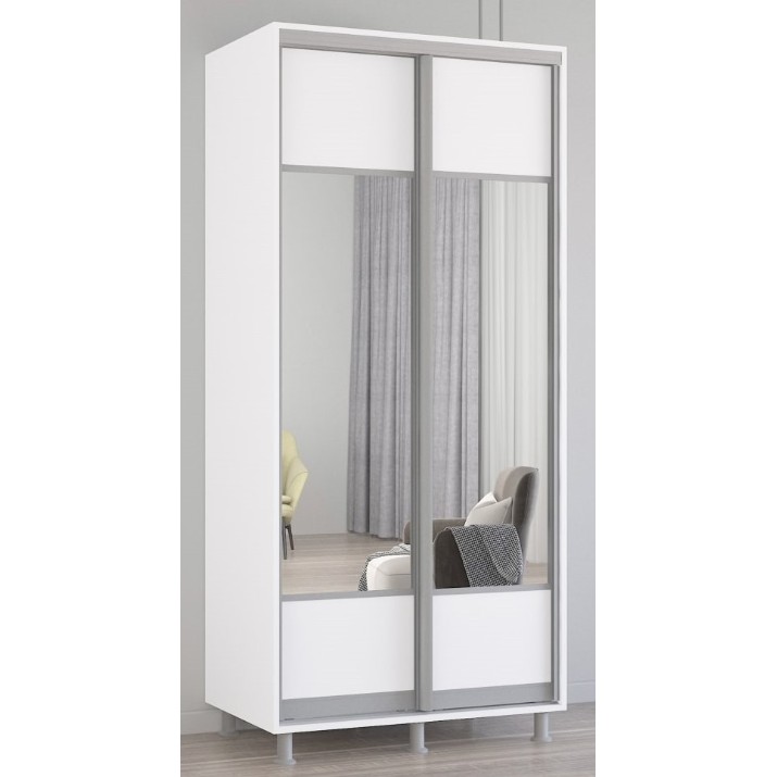 Dulap cu uşi glisante Mobildor-Lux Aron-S 100x230 White (00014006) K1