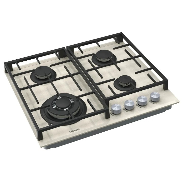 Plită incorporabilă cu gaz Fabiano FHG 8244 VGHT Cream Glass