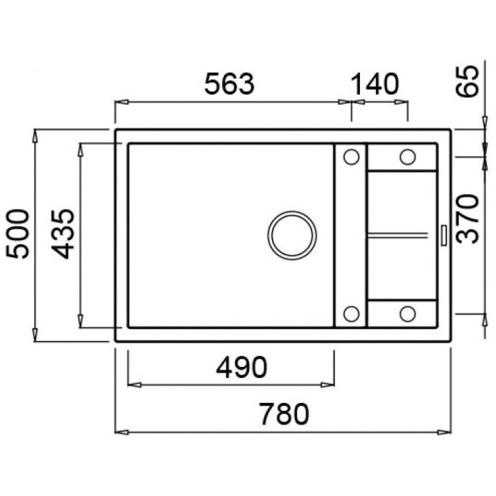 Кухонная мойка Elleci Unico 310 68 Bianco (LGU31068)