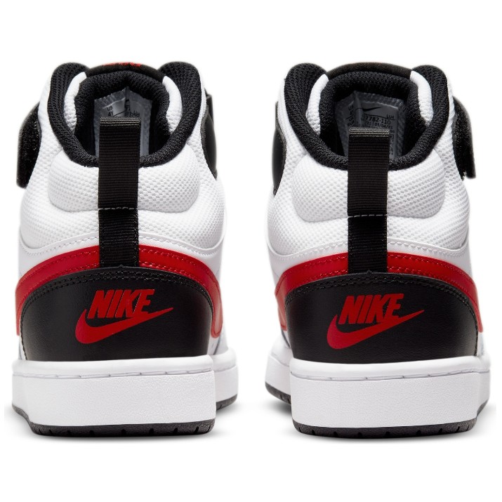 Bocanci pentru copii Nike Court Borough Mid 2 Gs White/Black/University Red, s.39