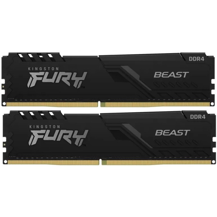 Оперативная память Kingston Fury Beast 16Gb DDR4-3200MHz Kit (KF432C16BB2AK2/16)