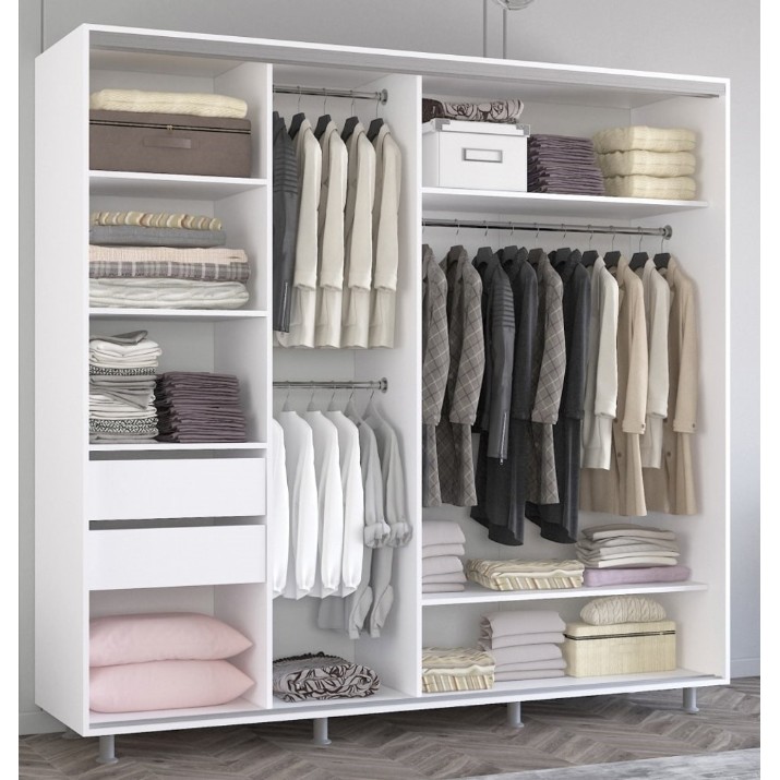 Dulap cu uşi glisante Mobildor-Lux Aron 230x240 White (aron890) K2