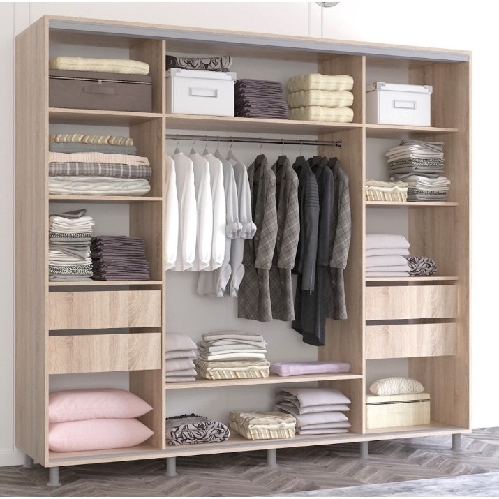 Dulap cu uşi glisante Mobildor-Lux Aron 250x240 Oak Sonoma (aron3791) K2