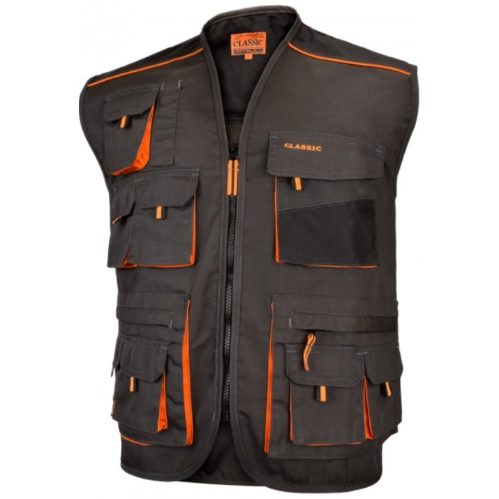 Жилет рабочий Art.MaSter Classic Vest Steel/Black/Orange 60