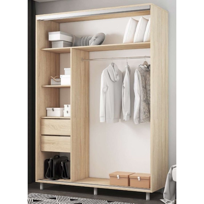 Dulap cu uşi glisante Mobildor-Lux Aron-S 170x200 Oak Sonoma (arons3963) K1