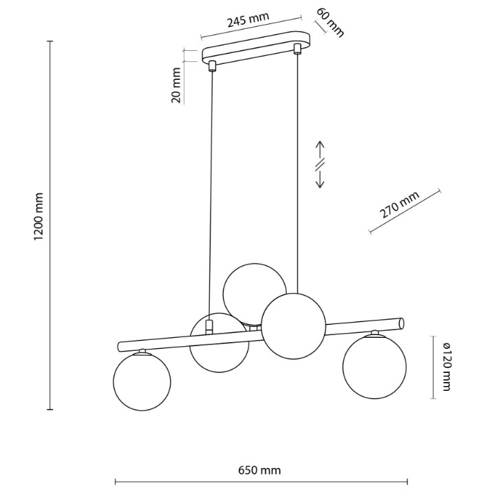 Lustră Tk-Lighting Estera TK-4549