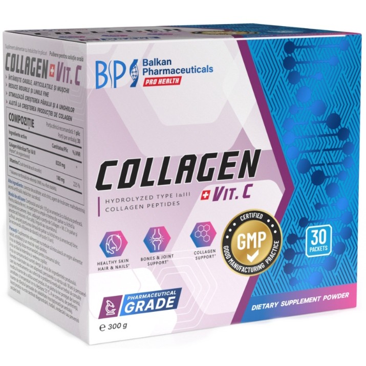Защита суставов Balkan Pharmaceuticals Collagen + Vit C 30pack