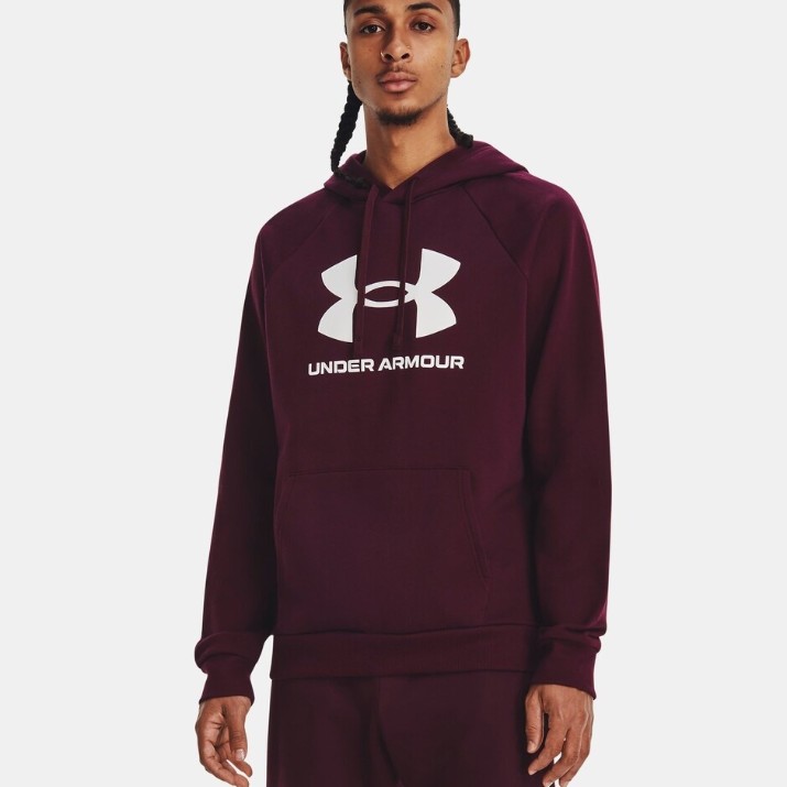 Hanorac pentru bărbați Under Armour Rival Fleece Logo HD Darkred XL