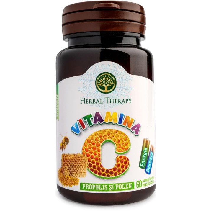 Vitamine Herbal Therapy Vitamina C Propolis & Pollen 100mg 60tab