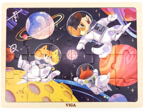 Puzzle Viga 24 Животные в космосе (44646)