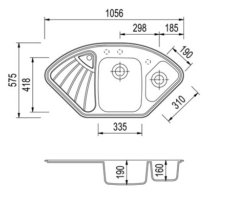 Кухонная мойка Plados Harmony HR1061 UG58 Milk White