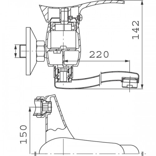 Смеситель для ванны Ferro Padwa BTP92A